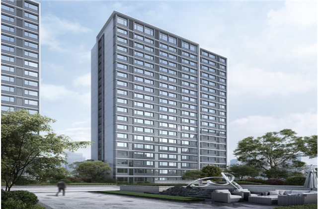 杭州市首座近零能耗住宅建筑临安BJL平台宸锦学府主体结顶